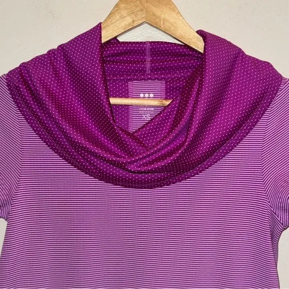 Title Nine Layli Purple Striped & Polka Dot Athletic Dress Size Extra Small - Picture 2 of 10